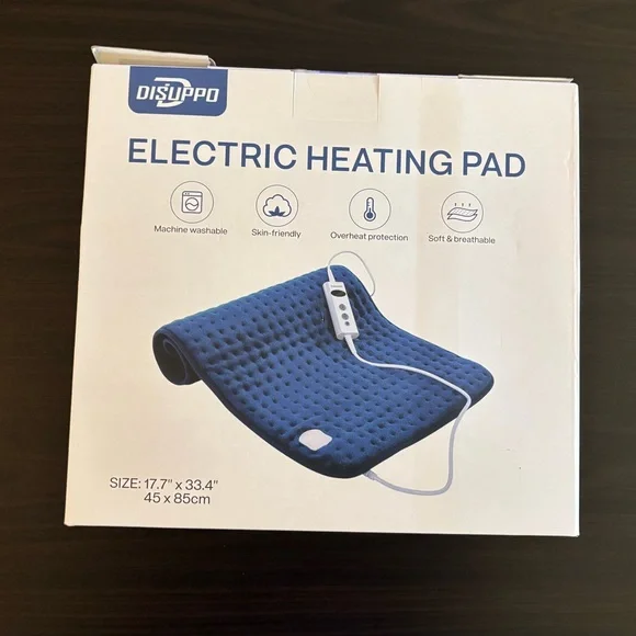 Disuppo Blue Electric Heating Pad 17.7” x 33.4” - Picture 2 of 7